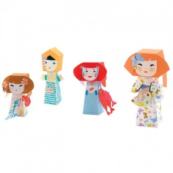 Paper Toys Kokeshi - Djeco