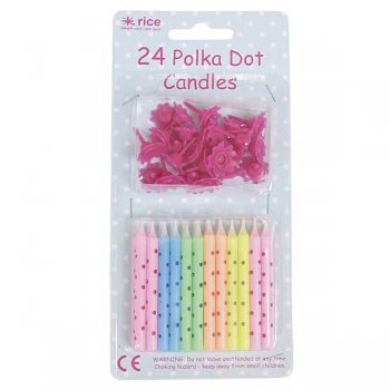 24 Polka Dot Candles