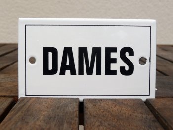French enamel door sign - Dames