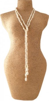 Long Pearl Lariat - White Pearl