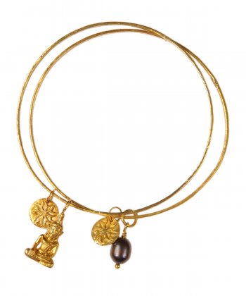 Mirabelle buddha brass bangle