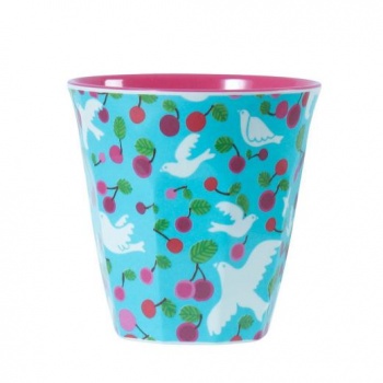 Melamine Cup Two Tone Dove Print