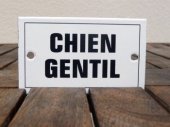 French enamel sign - Chien Gentil