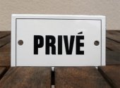 French enamel door sign - Prive