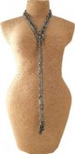 Long Pearl Lariat - Peacock Pearl