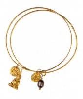 Mirabelle buddha brass bangle