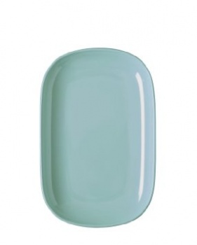 Rice Melamine rectangular blue plate