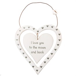 Love you to the moon plaque