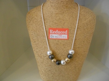 Silver plated bead necklace