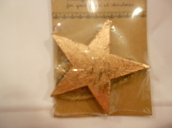 Bronze wooden star hanging decoration