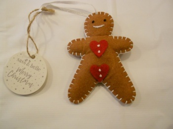 Festive Gingerbread Boy tree decoration