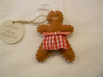 Festive Gingerbread Girl tree decoration