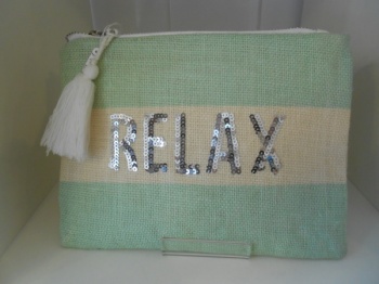 Relax logo make up purse