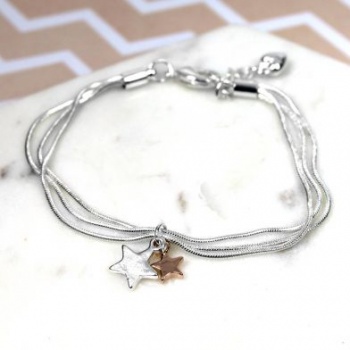 Silver Plated Star Bracelet.