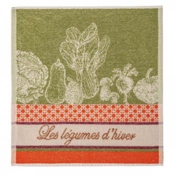 Coucke Legumes D''Hiver Vert Terry Towel