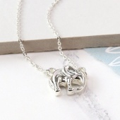 Silver Plated Elephant Necklace