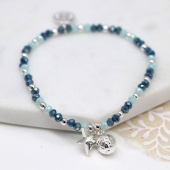 Blue Mix Bead Bracelet