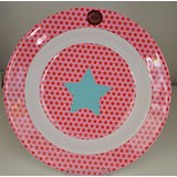 Rice melamine pink star bowl