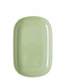 Rice Melamine rectangular green plate