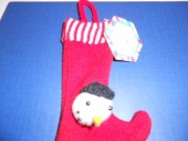 Snowman mini stocking hanging decoration