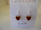 Red Heart Crystal earrings