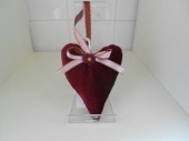 Velvet Heart Hanging Lavender Bag