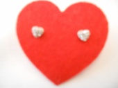 Heart Shaped Sterling Silver Earrings