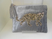 Velvet Leopard Purse