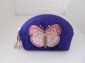 Velvet  D Shaped Butterfly Purse