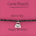Carrie Elspeth Happy Birthday sentiment bracelet