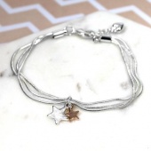 Silver Plated Star Bracelet.