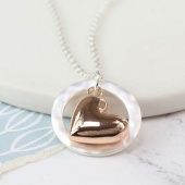 Rose gold plated Heart Pendant