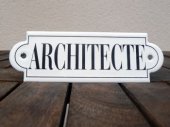 French enamel sign - Architecte