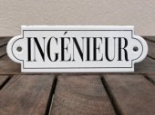 French enamel sign - Ingenieur